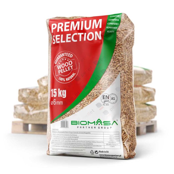 Biomasa Premium Selection ENplus A1 6 mm 975 kg (65 x 15 kg)